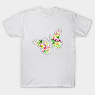 Floral Butterfly and Diamonds T-Shirt